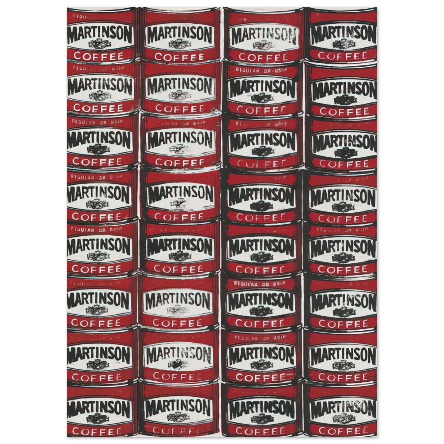 Andy Warhol - Martinson Coffee Fine Art Poster - 75x100 cm / 30x40 inches