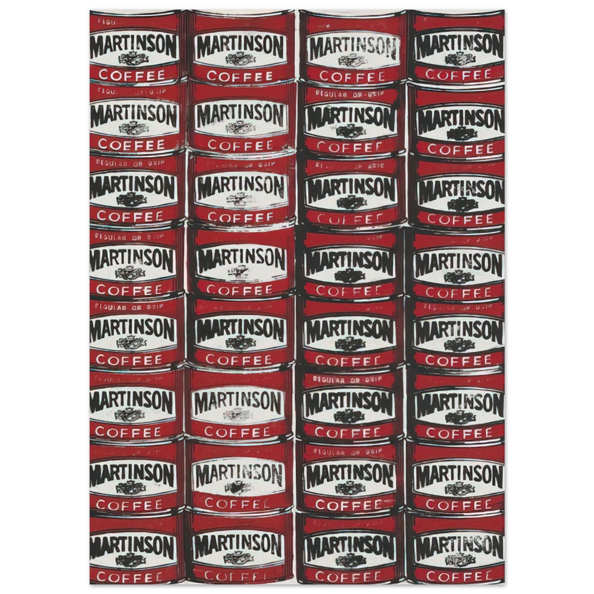 Andy Warhol - Martinson Coffee Fine Art Poster - 75x100 cm / 30x40 inches