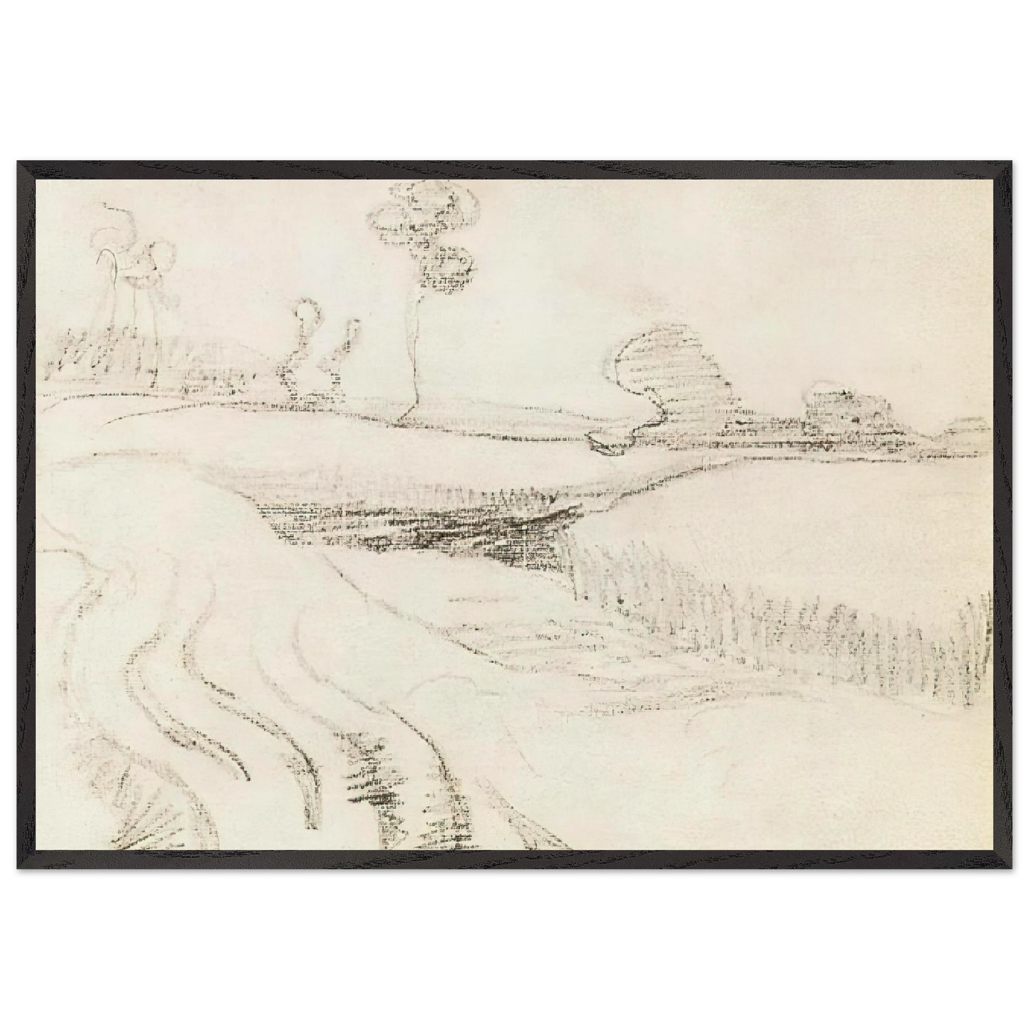 Little Stream Surrounded by Bushes - Vincent van Gogh Framed Art Print – Black Wooden Frame - Default Title - -Framed Art Print