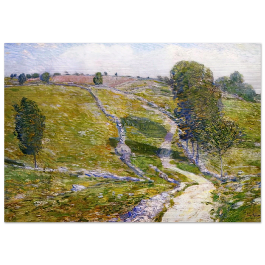 Road to the Land of Nod - Childe Hassam Brushed Aluminum Print - 70x100 cm / 28x40 inches | Childe Hassam Aluminum Print | Childe Hassam Prints