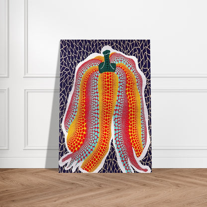 PUMPKIN 1990 - Yayoi Kusama Brushed Aluminum Print - 70x100 cm / 28x40 inches | Yayoi Kusama Aluminum Print | Yayoi Kusama Prints