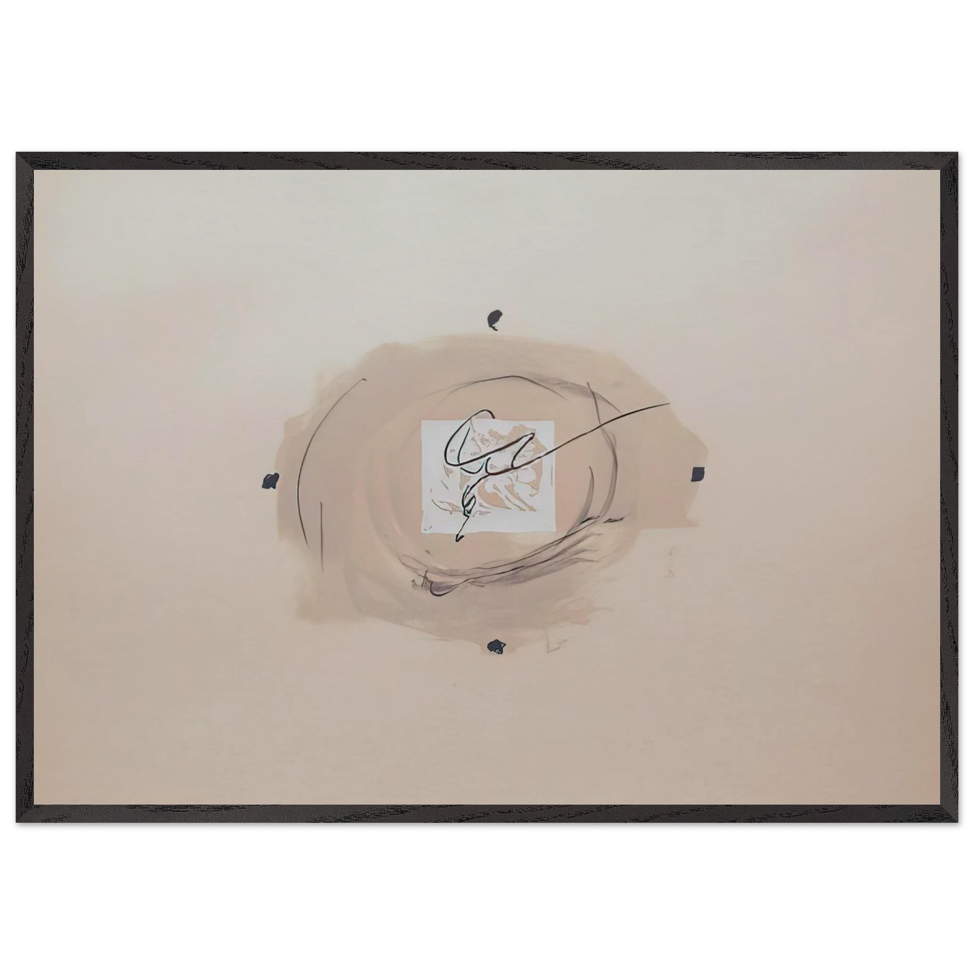 NOCTURN MATINAL 1970 - Antoni Tapies Framed Art Print – Black Wooden Frame - Default Title - -Framed Art Print