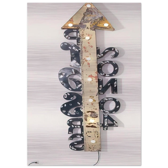 SOARING DRIBBLE GLUT 1992 - Robert Rauschenberg Brushed Aluminum Print - 70x100 cm / 28x40 inches | Robert Rauschenberg Aluminum Print | Robert Rauschenberg Prints