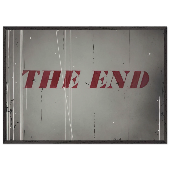 THE END 1997 - Edward Ruscha 70x100 cm / 28x40 inches Framed Art Print – Black Wooden Frame