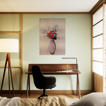 BOUQUET OF FLOWERS 2 - Odilon Redon Brushed Aluminum Print - 70x100 cm / 28x40 inches | Odilon Redon Aluminum Print | Odilon Redon Prints