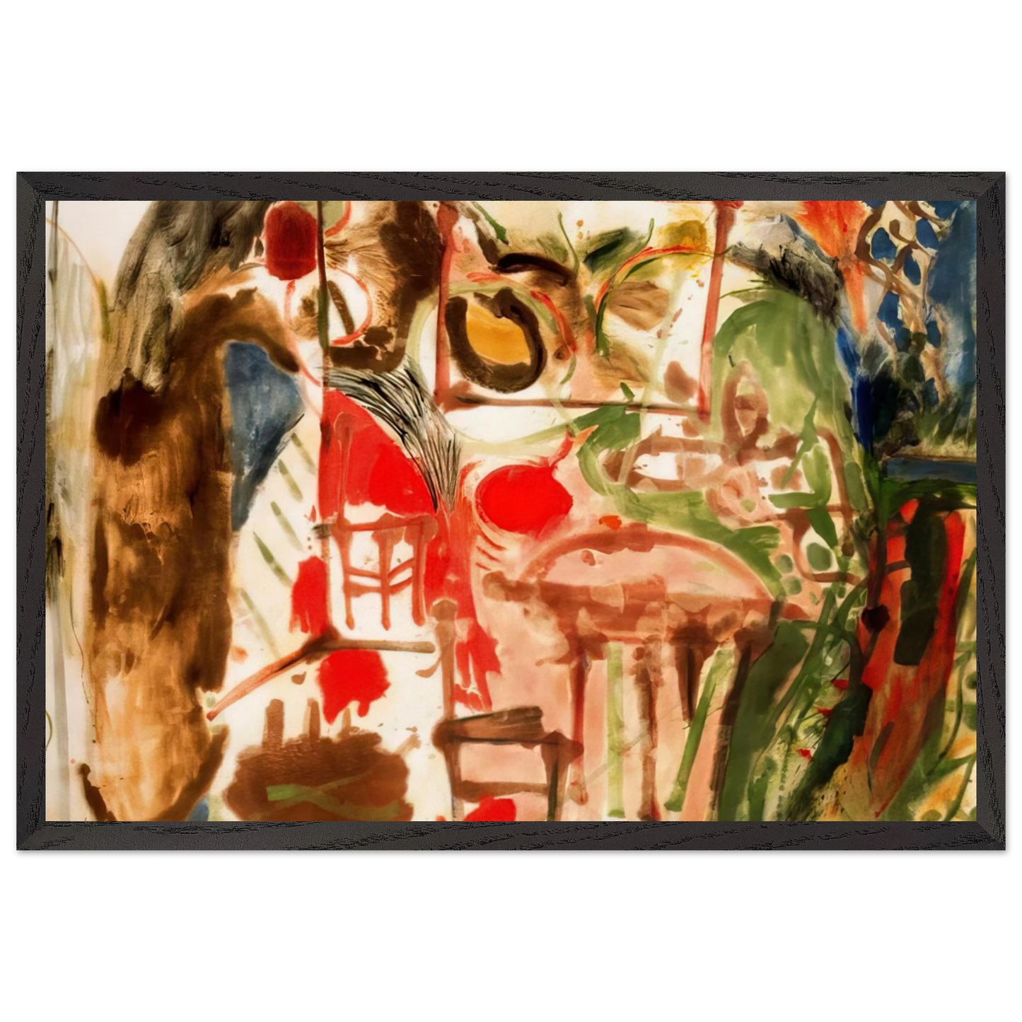Helen Frankenthaler - Interior - 1957 Wall art - 45x60 cm / 18x24 inches - Premium Wooden Framed Poster With Fine Art Paper - Wood frame