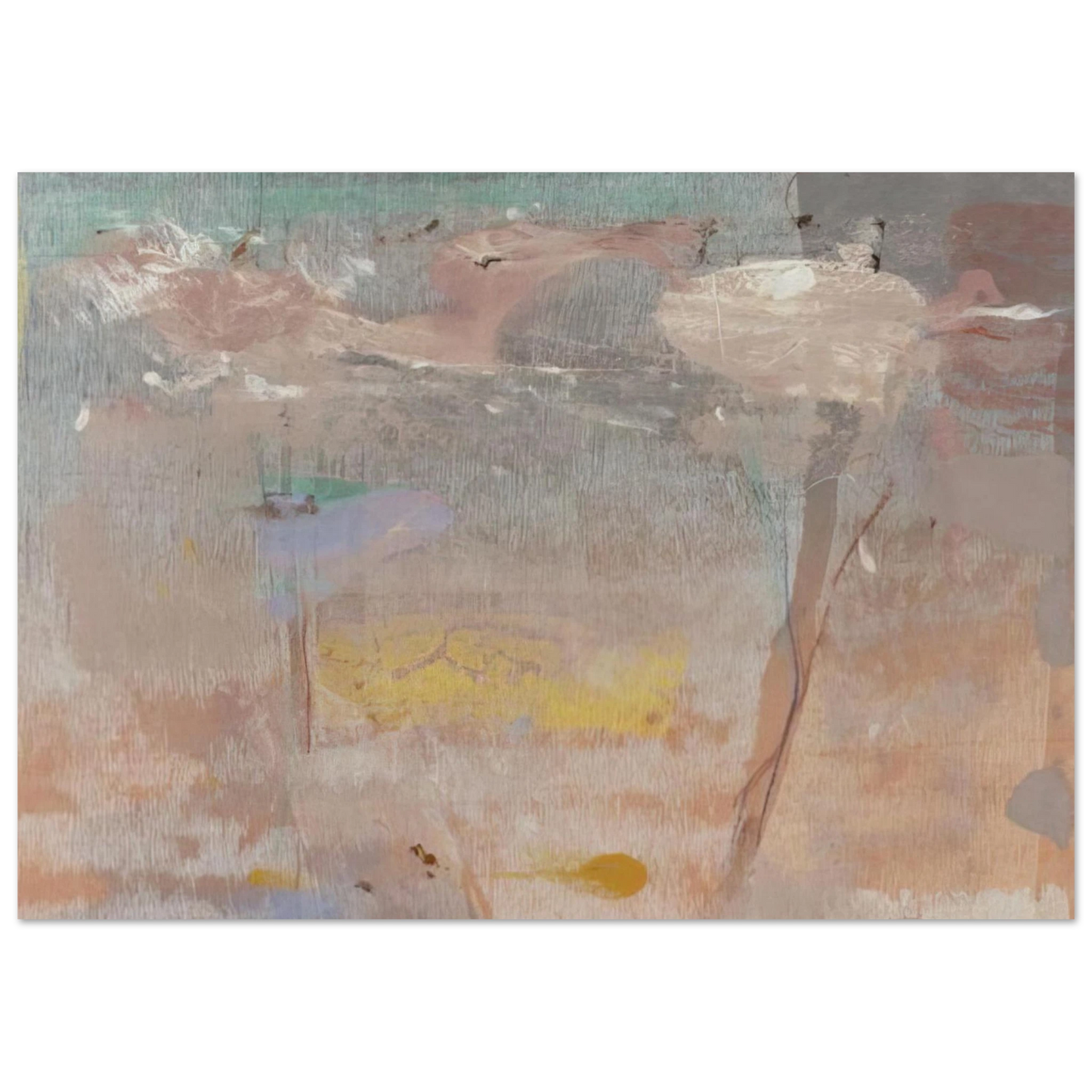 Helen Frankenthaler - Monotype I - 1981 Wall art - A1 (59.4 x 84.1  cm) - Premium Wooden Framed Poster With Fine Art Paper - Wood frame