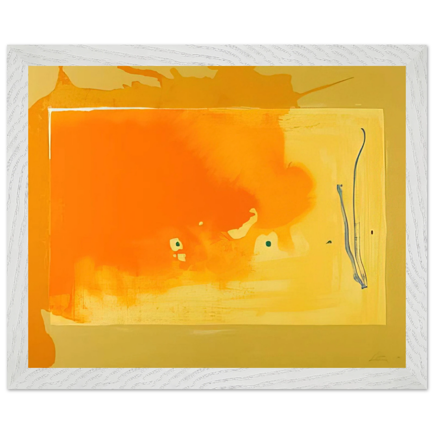Helen Frankenthaler - Bilbao - 1998 Wall art - A1 (59.4 x 84.1  cm) - Premium Wooden Framed Poster With Fine Art Paper - White frame