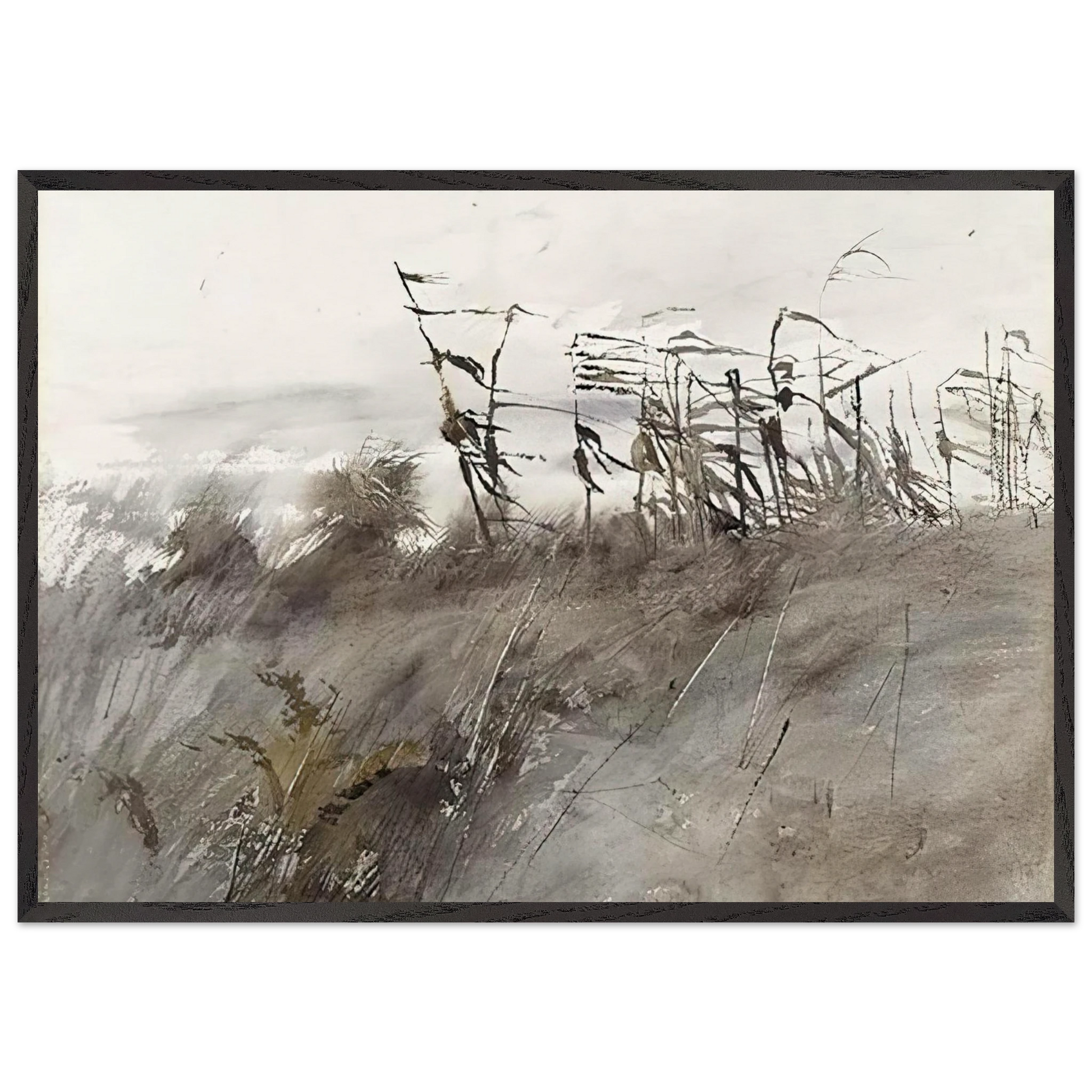 NOVEMBER FIRST 1950 - Andrew Wyeth Framed Art Print – Black Wooden Frame - Default Title - -Framed Art Print