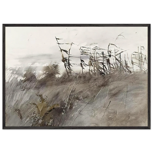 NOVEMBER FIRST 1950 - Andrew Wyeth Framed Art Print – Black Wooden Frame - Default Title - -Framed Art Print