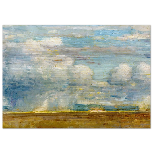 Clouds also known as Rain Clouds over Oregon Desert - Childe Hassam Brushed Aluminum Print - 70x100 cm / 28x40 inches | Childe Hassam Aluminum Print | Childe Hassam Prints