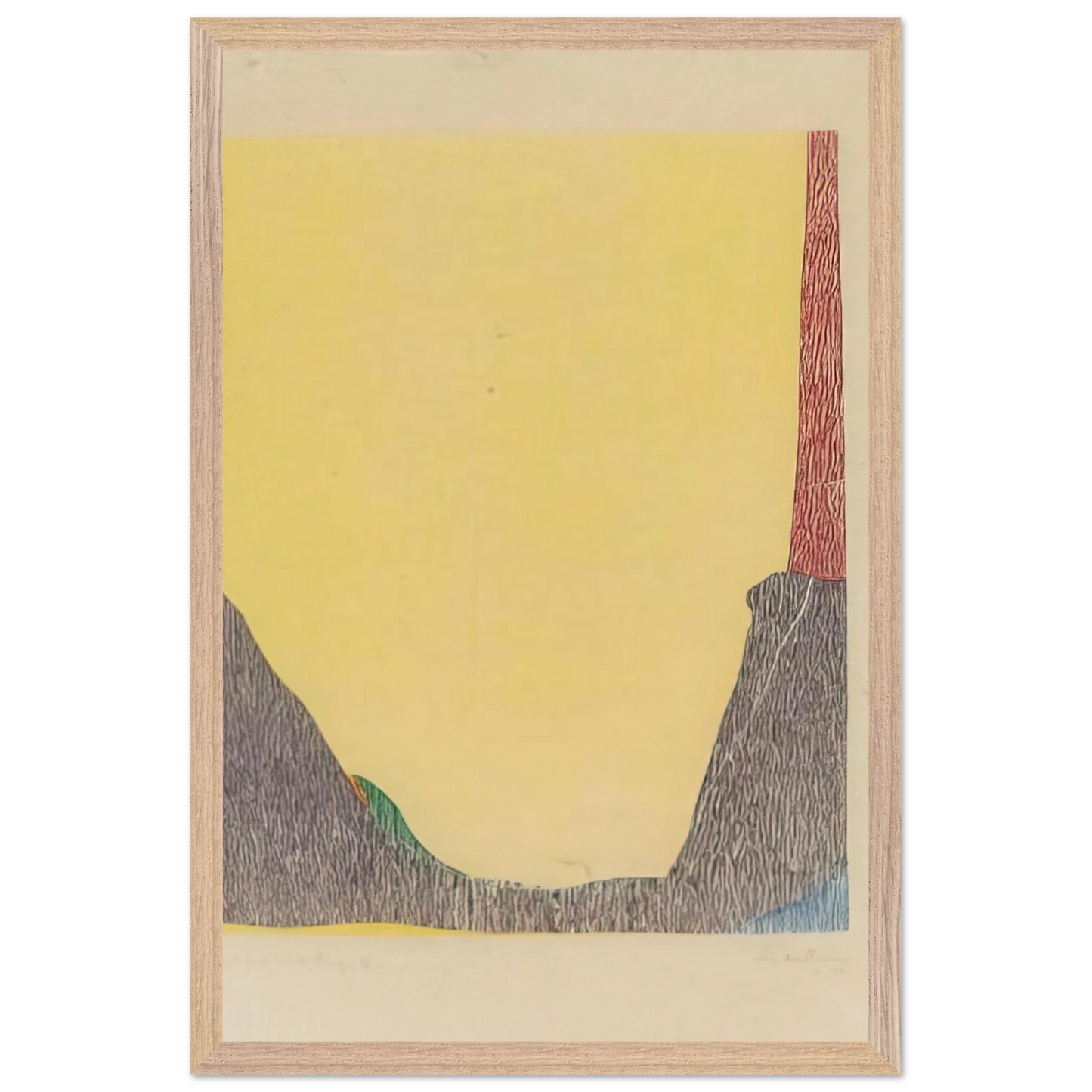 Helen Frankenthaler - East and Beyond - 1973 Wall art - 60x80 cm / 24x32 inches - Premium Wooden Framed Poster With Fine Art Paper - Black frame