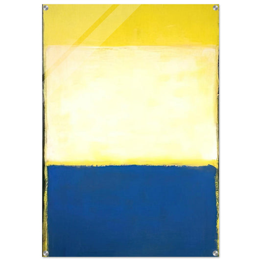No. 6 Yellow, White, Blue Over Yellow on Gray - 1954 - Mark Rothko Acrylic Print - 70x100 cm / 28x40″ inches | Mark Rothko Wall Art | Mark Rothko Prints