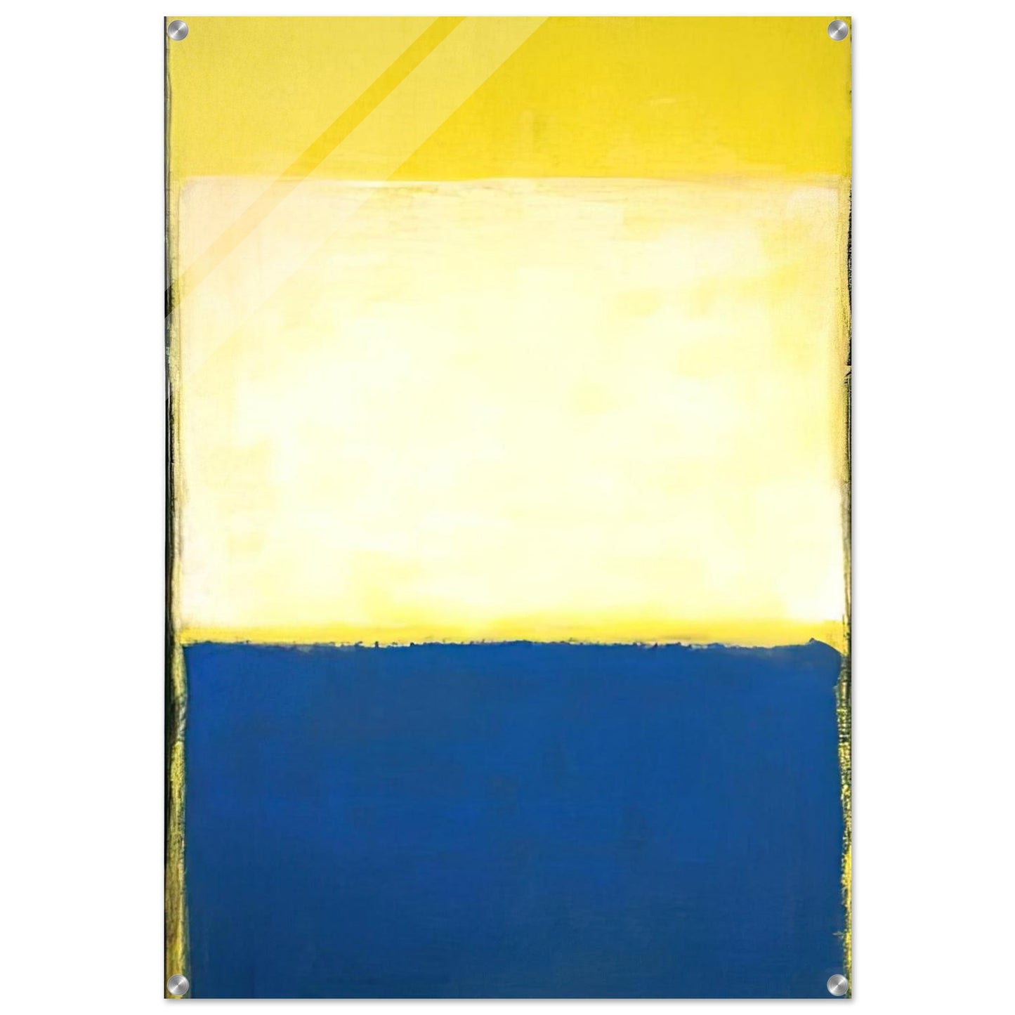 No. 6 Yellow, White, Blue Over Yellow on Gray - 1954 - Mark Rothko Acrylic Print - 70x100 cm / 28x40″ inches | Mark Rothko Wall Art | Mark Rothko Prints
