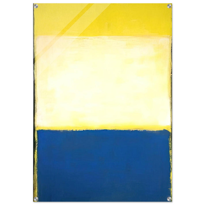 No. 6 Yellow, White, Blue Over Yellow on Gray - 1954 - Mark Rothko Acrylic Print - 70x100 cm / 28x40″ inches | Mark Rothko Wall Art | Mark Rothko Prints
