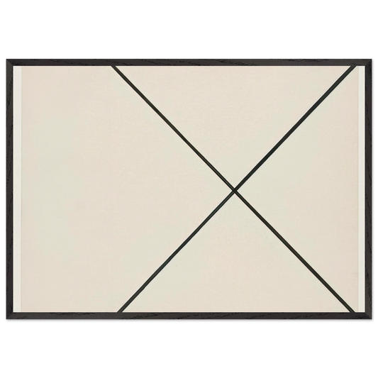 Diagonal Lines - Ellsworth Kelly Framed Art Print – Black Wooden Frame - Default Title - -Framed Art Print