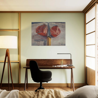 Tomato and Knife - Richard Diebenkorn Brushed Aluminum Print - 70x100 cm / 28x40 inches | Richard Diebenkorn Aluminum Print | Richard Diebenkorn Prints