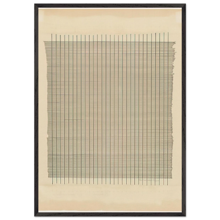 Tremolo - Agnes Martin 70x100 cm / 28x40 inches Framed Art Print – Black Wooden Frame