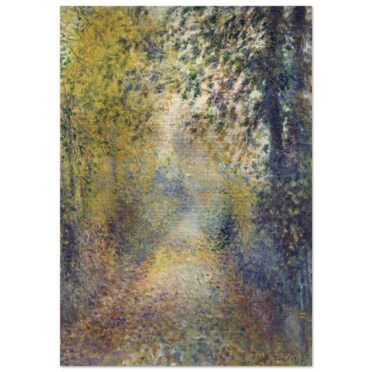 In the Woods - Pierre-Auguste Renoir Brushed Aluminum Print - 70x100 cm / 28x40 inches | Pierre-Auguste Renoir Aluminum Print | Pierre-Auguste Renoir Prints