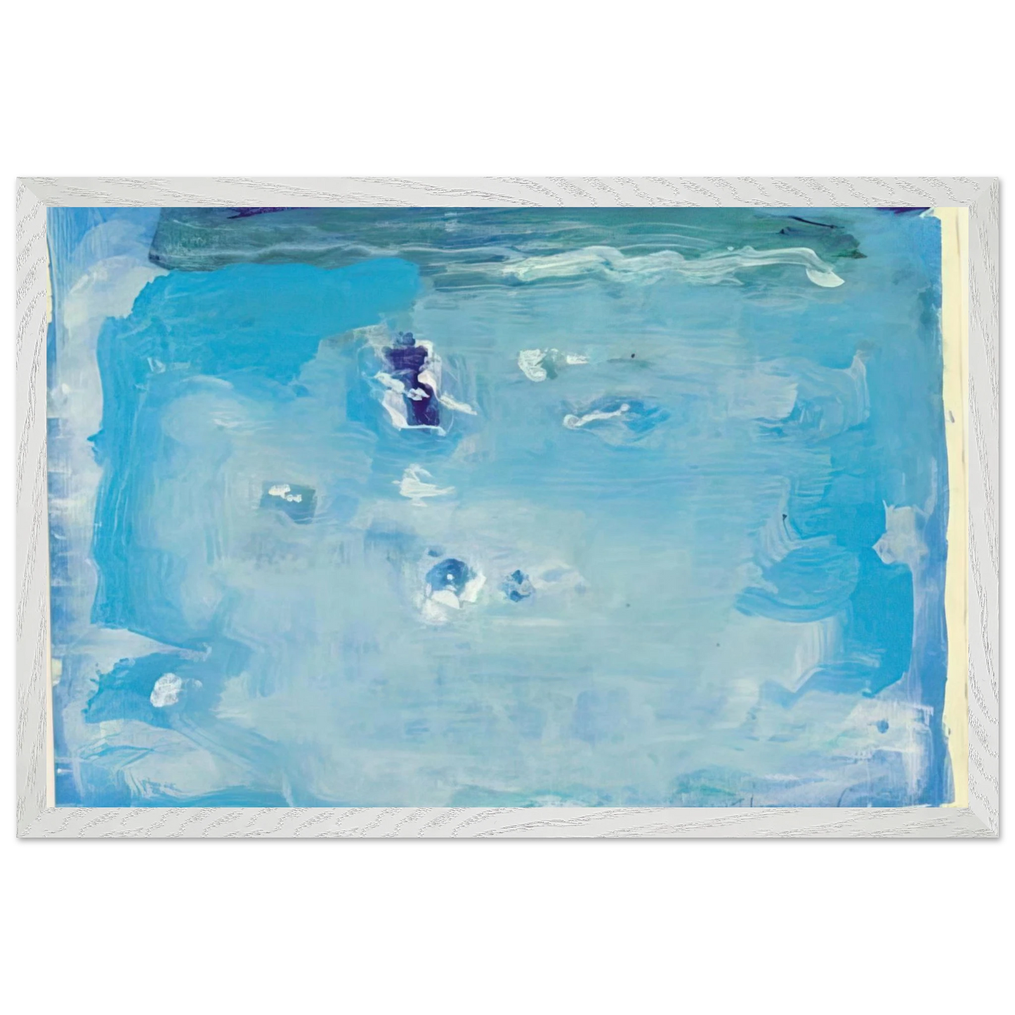 Helen Frankenthaler - Untitled - Color Field Painting, Lyrical Abstraction Wall art - A3 (29.7 x 42  cm) - Premium Wooden Framed Poster With Fine Art Paper - Black frame