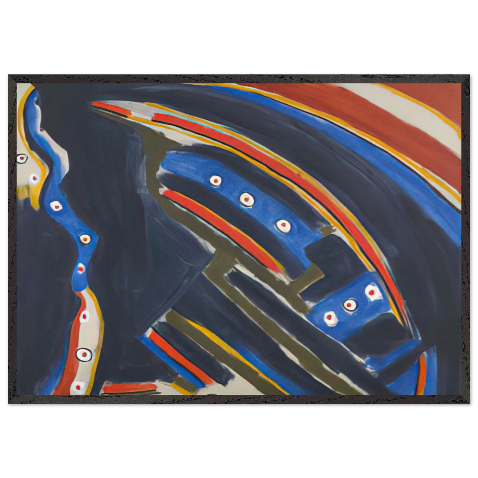 Gold Stopple Moonshot - 1972 - Betty Parsons Framed Art Print – Black Wooden Frame - Default Title - -Framed Art Print