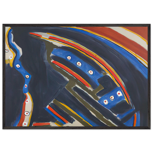 Gold Stopple Moonshot - 1972 - Betty Parsons Framed Art Print – Black Wooden Frame - Default Title - -Framed Art Print