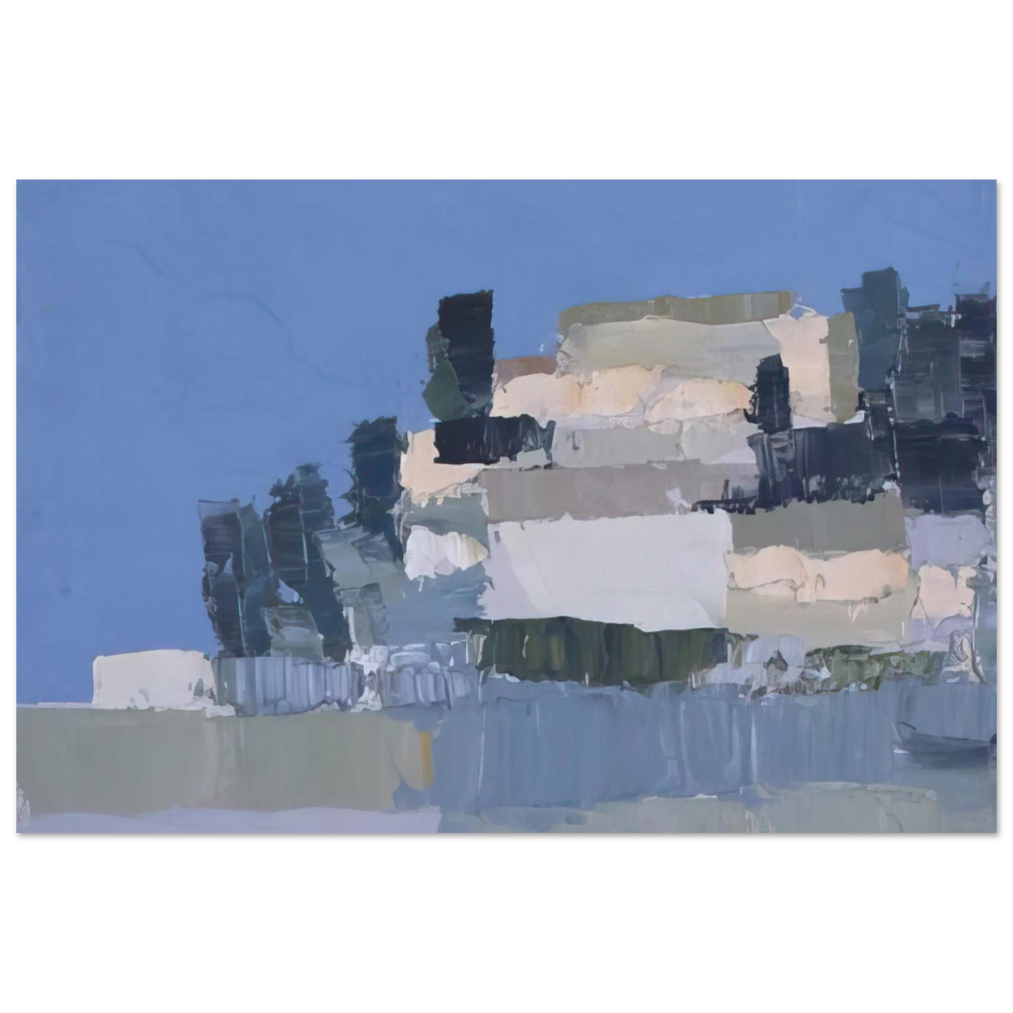 Nicolas de Stael - Ménerbes - Art Informel Fine Art Poster - 40x60 cm / 16x24 inches