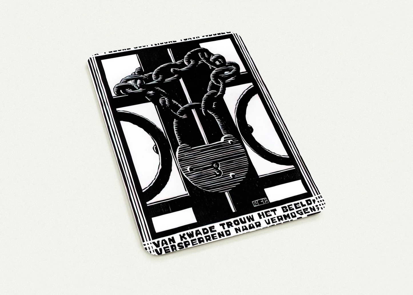 PADLOCK By MC Escher Pack of 10 Post Cards | MC Escher Post Cards | A6 (10.5 x 14.8 cm) - 4.1 x 5.8 inches