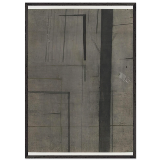 Untitled - 1969 N9 - Nasreen Mohamedi Framed Art Print – Black Wooden Frame - Default Title - -Framed Art Print