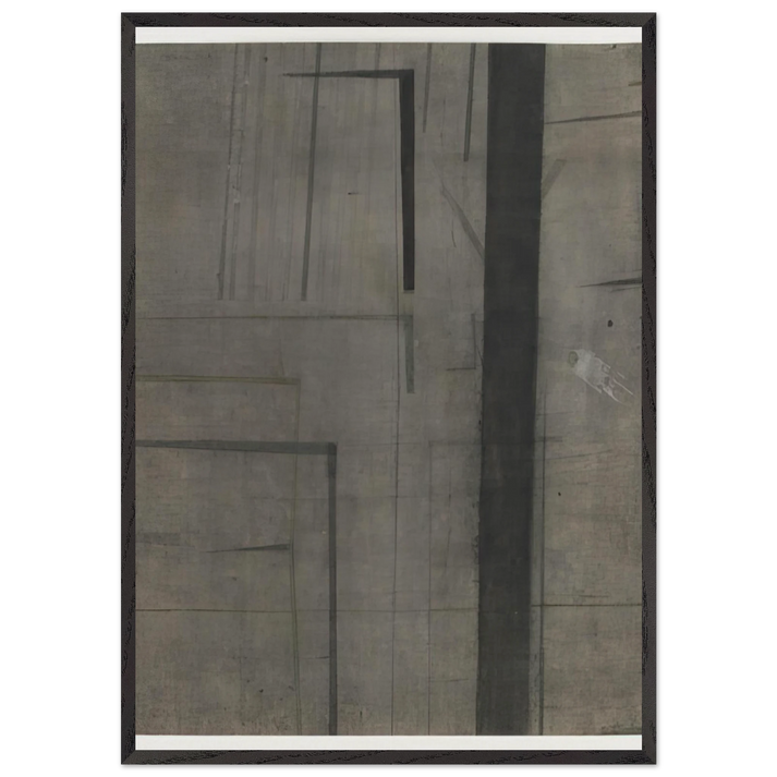 Untitled - 1969 N9 - Nasreen Mohamedi 70x100 cm / 28x40 inches Framed Art Print – Black Wooden Frame