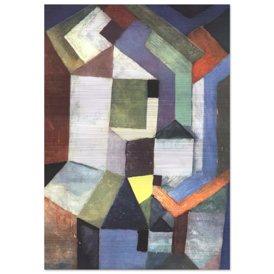 PIOUS NORTHERN LANDSCAPE 1917 - Paul Klee Brushed Aluminum Print - 70x100 cm / 28x40 inches | Paul Klee Aluminum Print | Paul Klee Prints