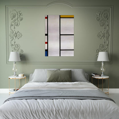 Composition No. III Blanc-Jaune - Piet Mondrian Brushed Aluminum Print - 70x100 cm / 28x40 inches | Piet Mondrian Aluminum Print | Piet Mondrian Prints
