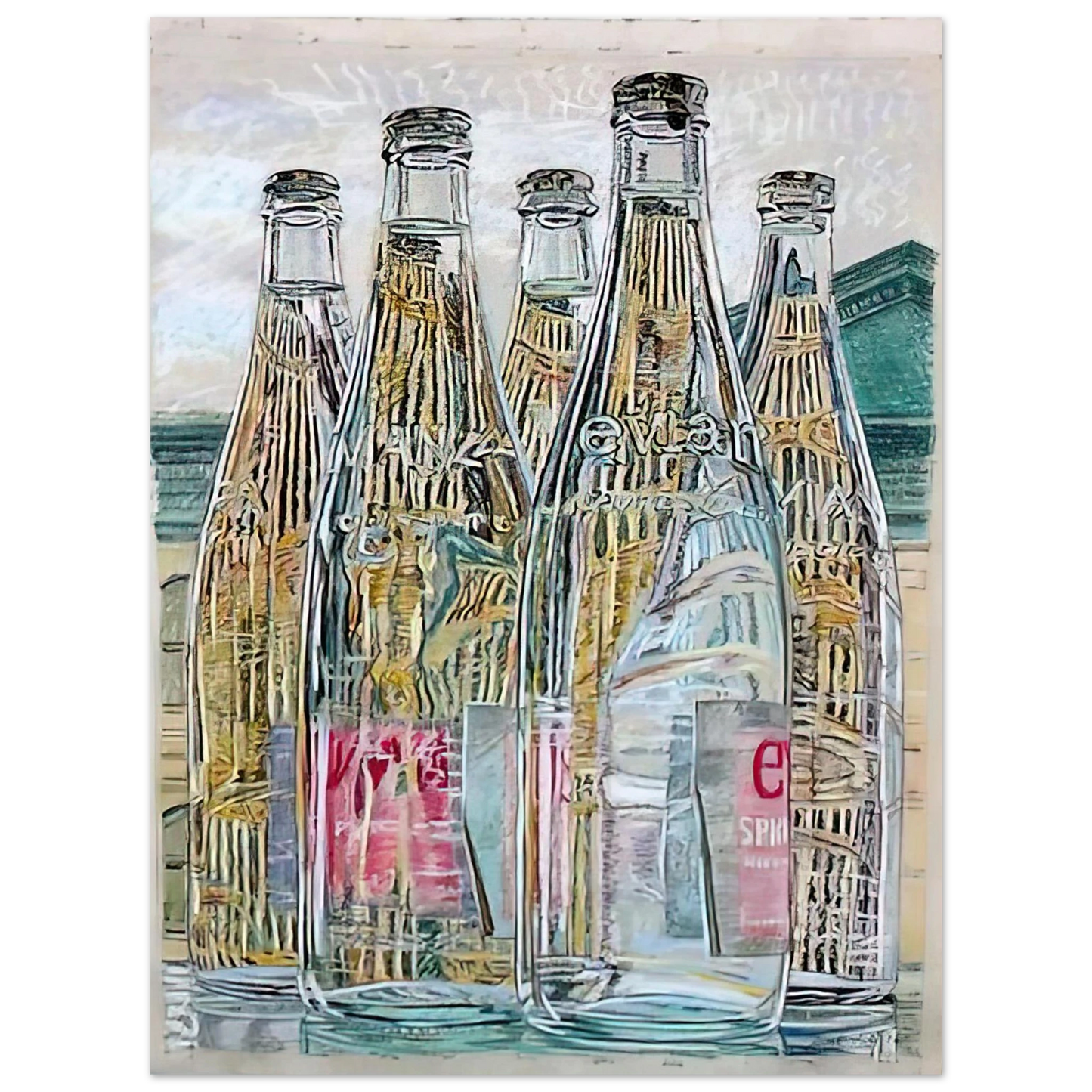 Janet Fish - EVIAN BOTTLES 1976 Fine Art Poster - Default Title