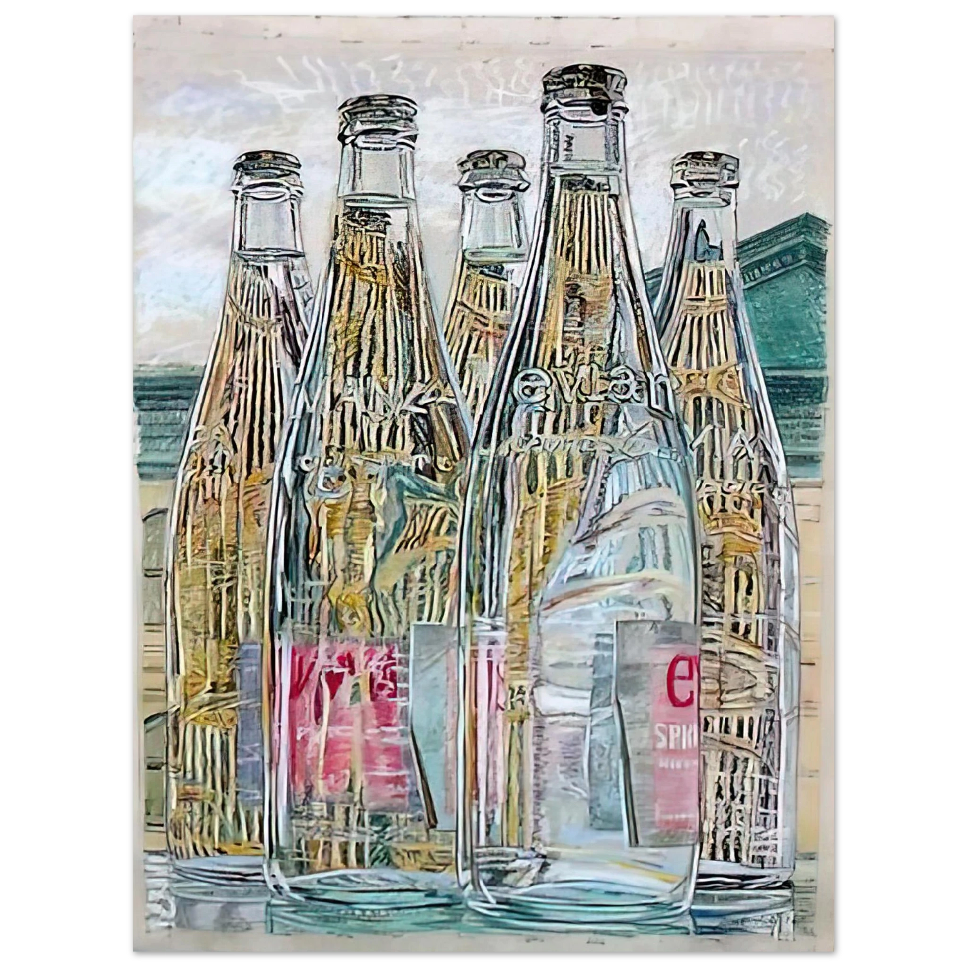 Janet Fish - EVIAN BOTTLES 1976 Fine Art Poster - Default Title
