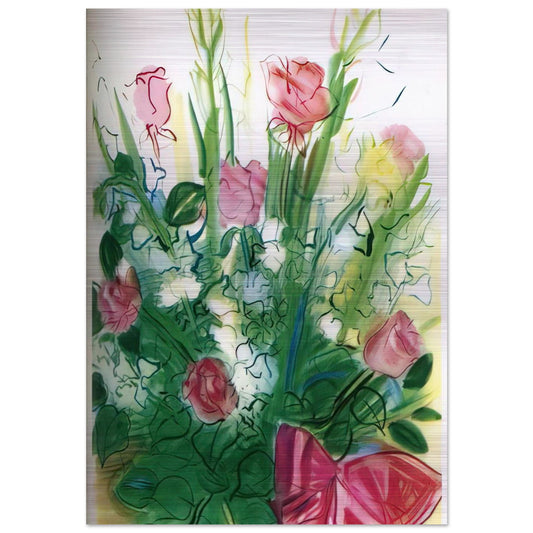 BOUQUET OF ROSES - Raoul Dufy Brushed Aluminum Print - 70x100 cm / 28x40 inches | Raoul Dufy Aluminum Print | Raoul Dufy Prints