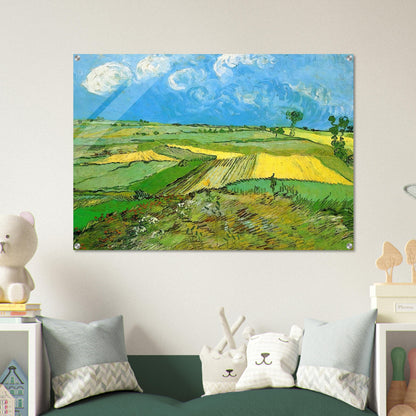 Wheat Fields at Auvers Under Clouded Sky - Vincent van Gogh Acrylic Print - 70x100 cm / 28x40″ inches