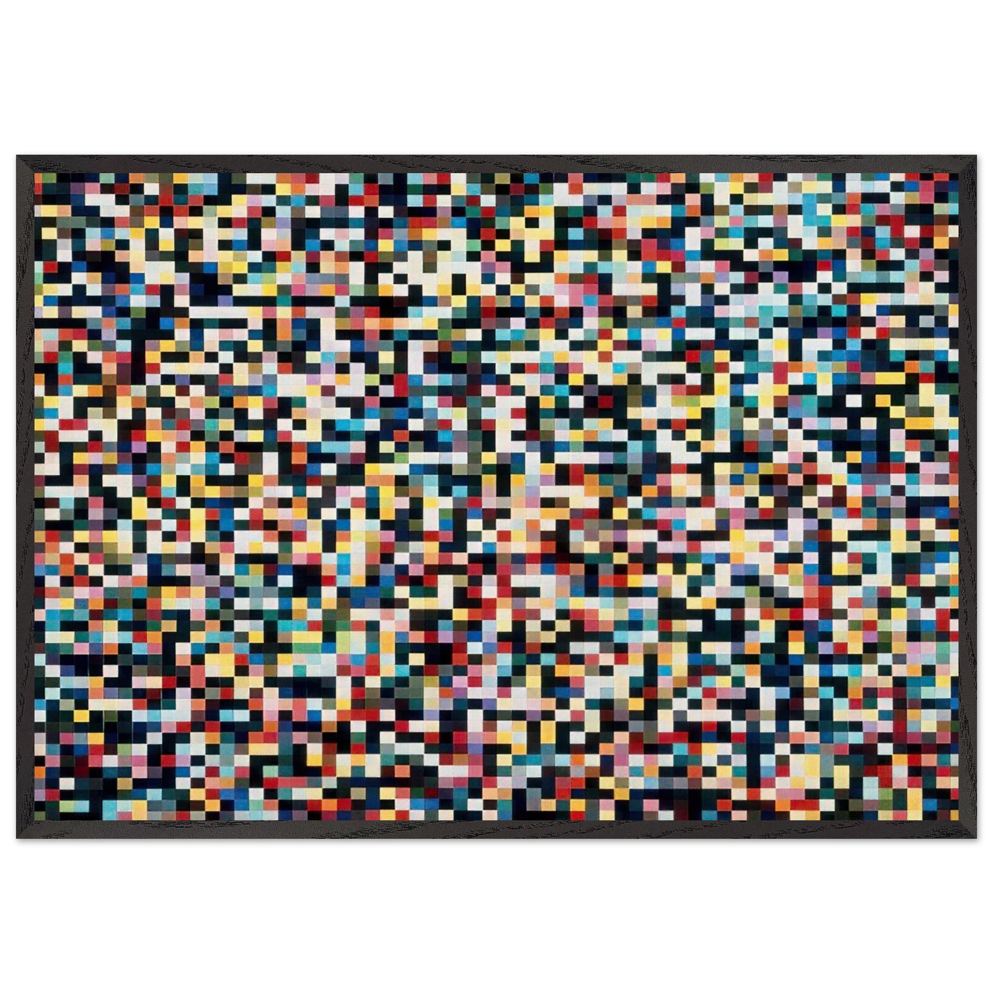 4096 COLOURS 1974 - Gerhard Richter Framed Art Print – Black Wooden Frame - Default Title - -Framed Art Print