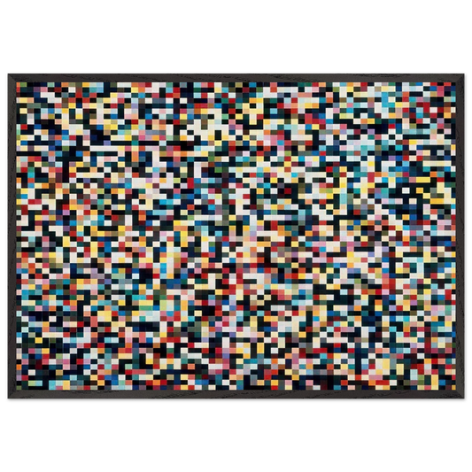 4096 COLOURS 1974 - Gerhard Richter Framed Art Print – Black Wooden Frame - Default Title - -Framed Art Print