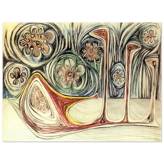 Roberto Matta - SNAIL S TRACE 1937 Fine Art Poster - Default Title