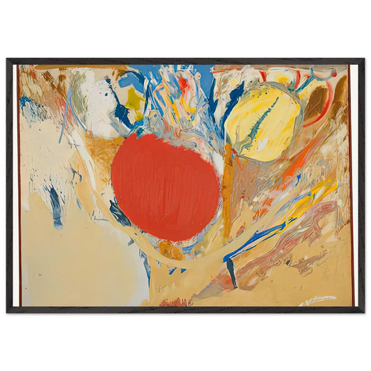 Break Through 1956- - Helen Frankenthaler 70x100 cm / 28x40 inches Framed Art Print – Black Wooden Frame