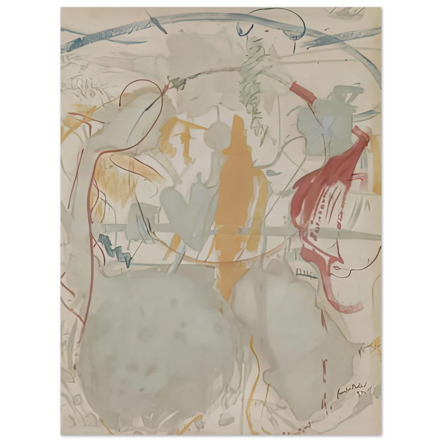 Helen Frankenthaler - Seven Types of Ambiguity, 1957- Wall Art - 21x29.7 cm / 8x12" - Fine Art Poster - -