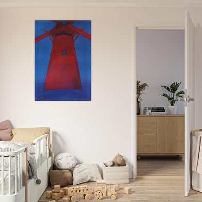 The Red Mill - Piet Mondrian Brushed Aluminum Print - 70x100 cm / 28x40 inches | Piet Mondrian Aluminum Print | Piet Mondrian Prints