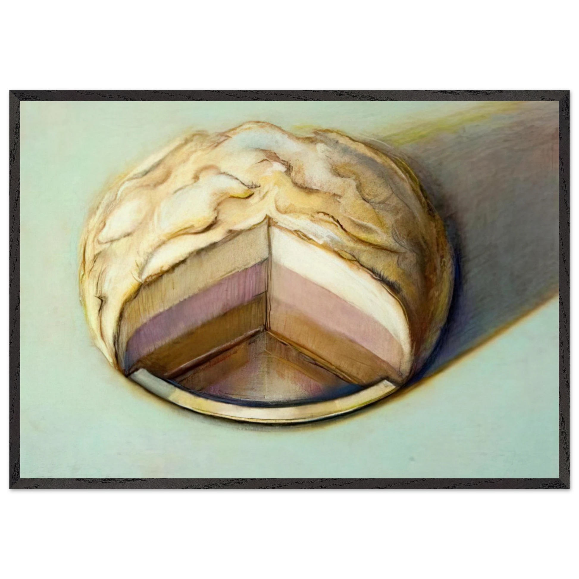Neapolitan Meringue - 1999 - Wayne Thiebaud Framed Art Print – Black Wooden Frame - Default Title - -Framed Art Print