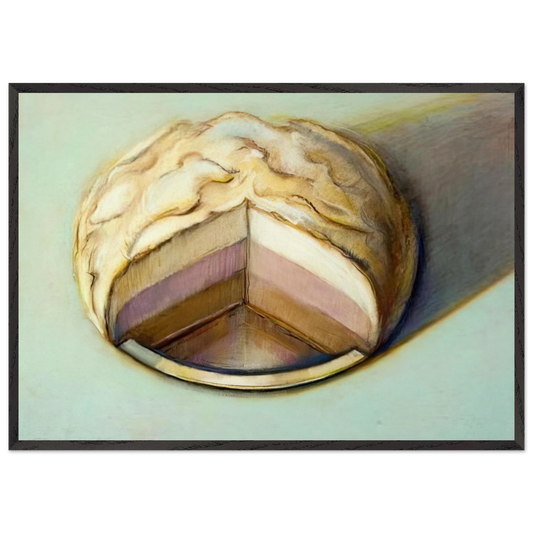 Neapolitan Meringue - 1999 - Wayne Thiebaud Framed Art Print – Black Wooden Frame - Default Title - -Framed Art Print