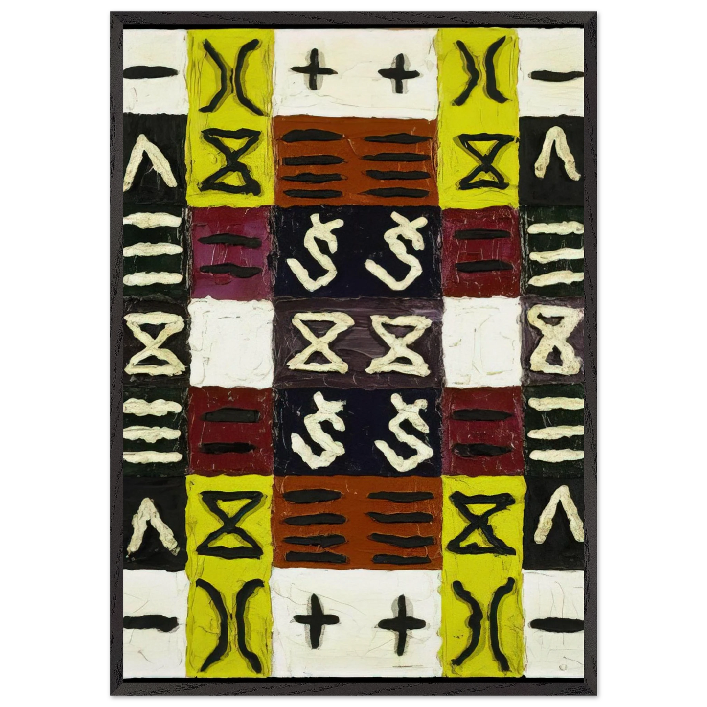 A Perfect Equal Area I - 1960 - Alfred Jensen Framed Art Print – Black Wooden Frame - Default Title - -Framed Art Print