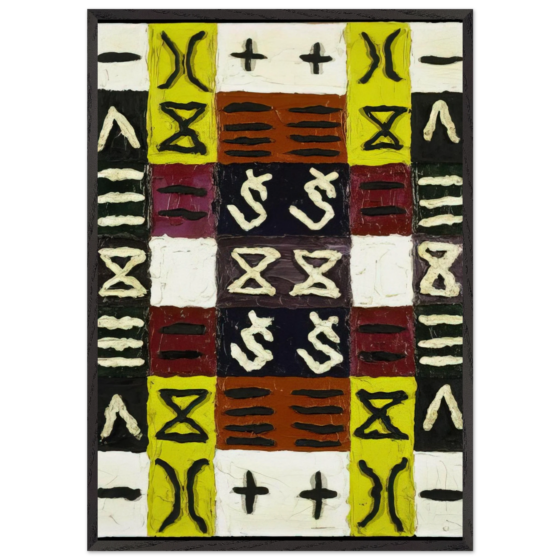 A Perfect Equal Area I - 1960 - Alfred Jensen Framed Art Print – Black Wooden Frame - Default Title - -Framed Art Print