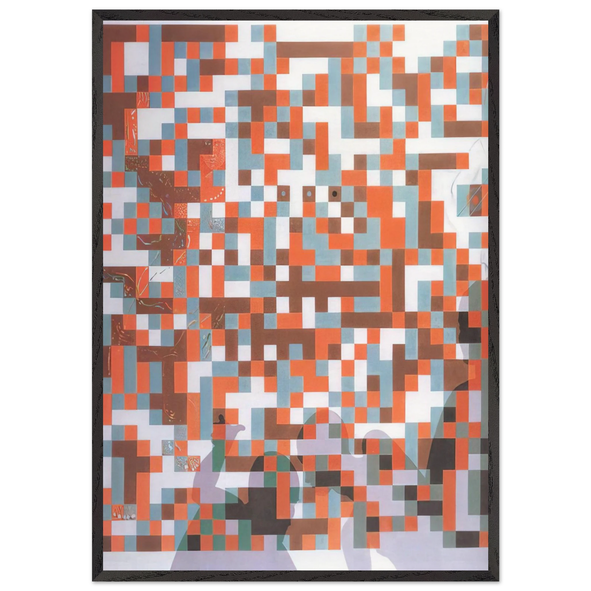 CYBERNETIC ODALISUQE HOMAGE TO BELA JULESZ - Salvador Dali Framed Art Print – Black Wooden Frame - Default Title - -Framed Art Print