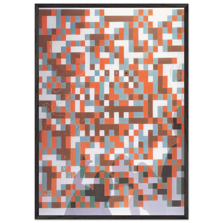 CYBERNETIC ODALISUQE HOMAGE TO BELA JULESZ - Salvador Dali 70x100 cm / 28x40 inches Framed Art Print – Black Wooden Frame