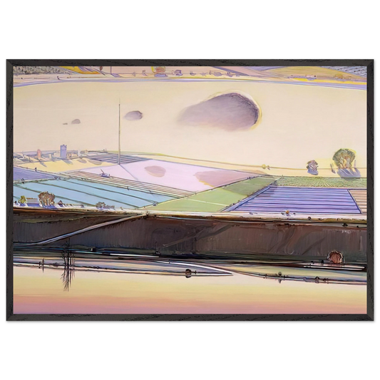 River Cloud - 2002 - Wayne Thiebaud Framed Art Print – Black Wooden Frame - Default Title - -Framed Art Print