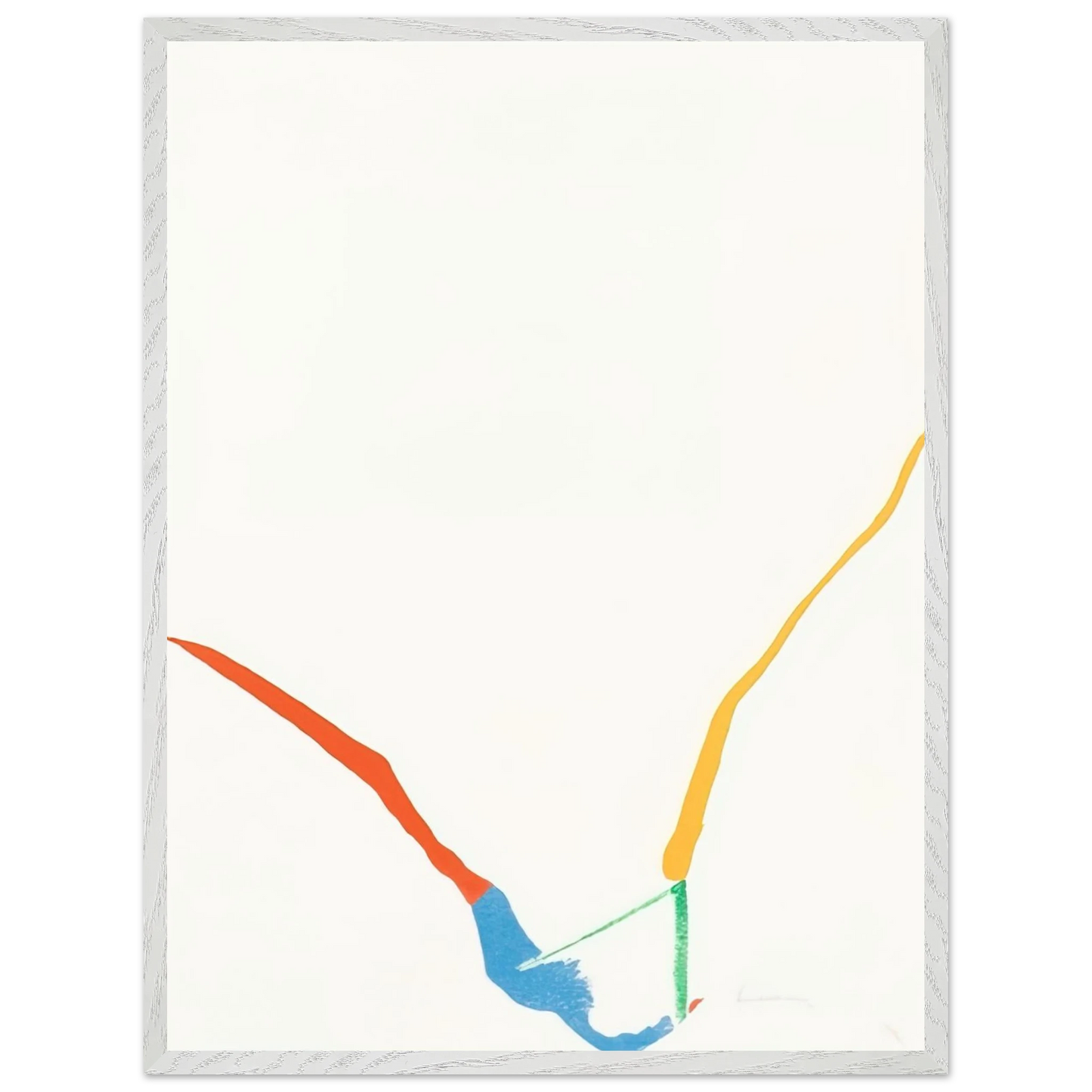 Helen Frankenthaler - What Red Lines Can Do - 1970 Wall art - 40x60 cm / 16x24 inches - Premium Wooden Framed Poster With Fine Art Paper - Black frame